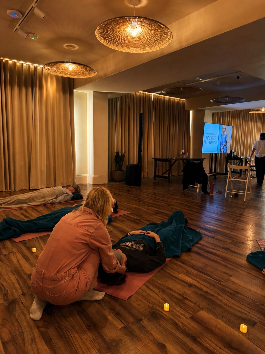 Body-based work on day two of a Finding Fulfilment immersion